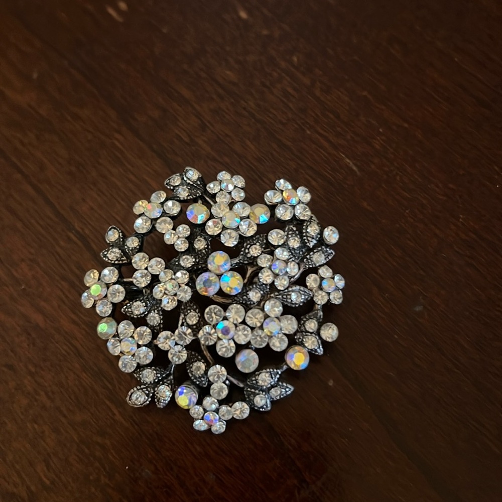 Sparkling Queen Anne’s Lace Brooch